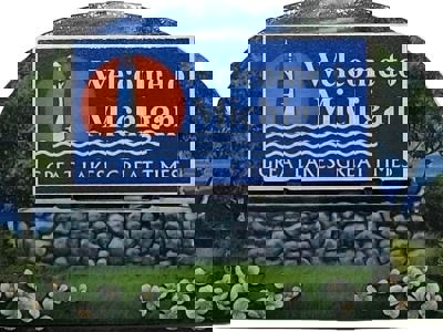 Welcome to Michigan sign painted